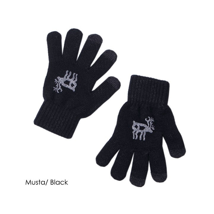 Pikkupuoti Rentier One Size Handschuhe Schwarz