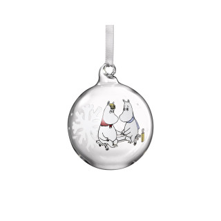 Muurla Mumin Glaskugel Schneeflocke 7cm