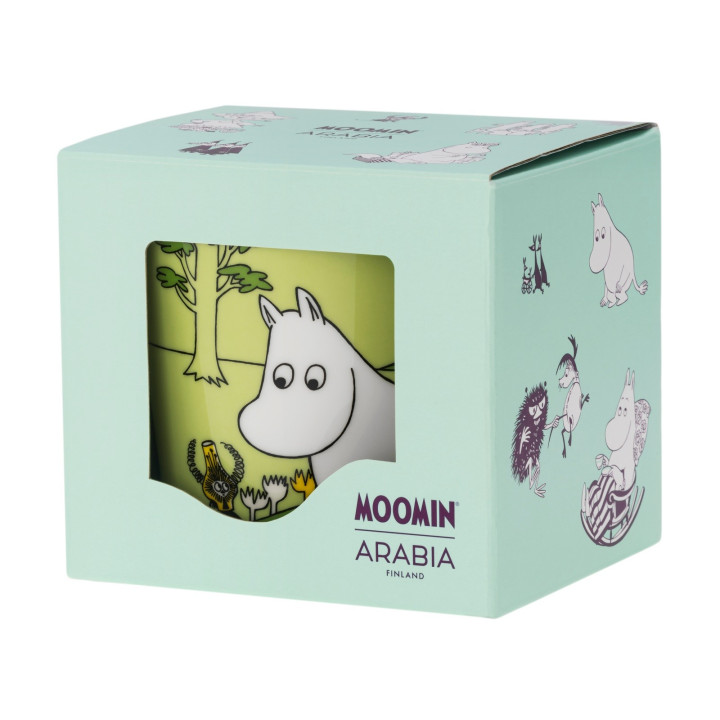 Arabia Mumin Keramikbecher Geschenkbox Mumintroll Grün 0,3l
