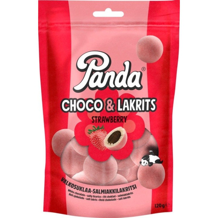 Panda Schoko Lakritz Kugeln Erdbeere Tüte 120g