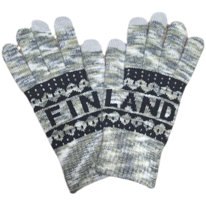 Robin Ruth Finland Classic One Size Handschuche Grau-Schwarz