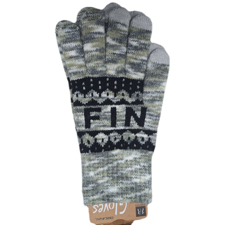 Robin Ruth Finland Classic One Size Handschuche Grau-Schwarz