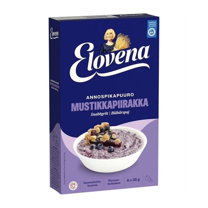Elovena Instant Oats Blueberry Pie (6x35g) 210 g