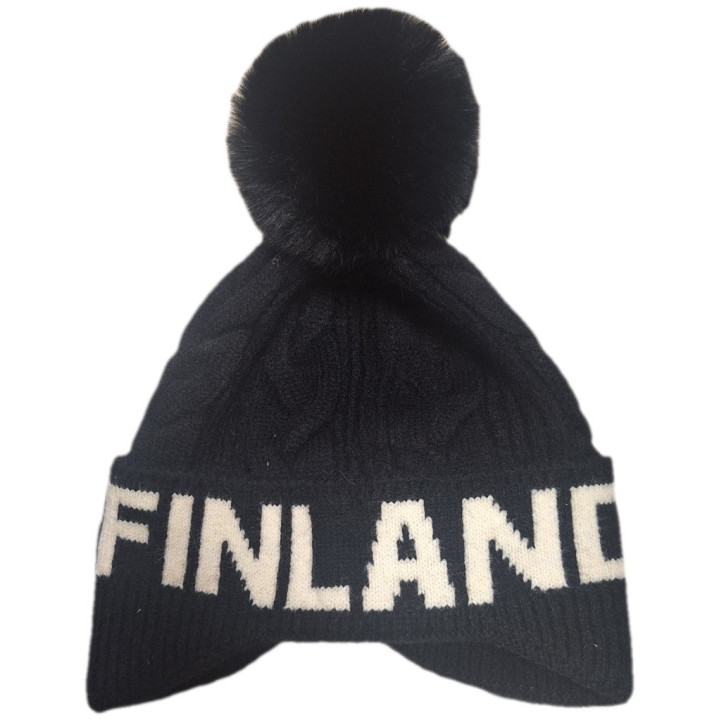 Robin Ruth Finland Mütze mit Pompom Schwarz