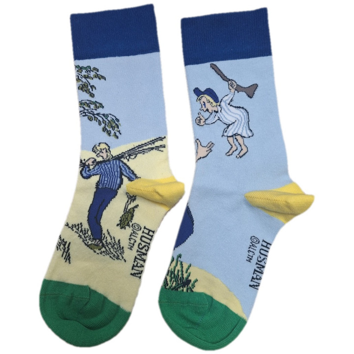 Svensk Husman Emil of Lönneberga Du & Jag Alfred Socks for Kids Blue