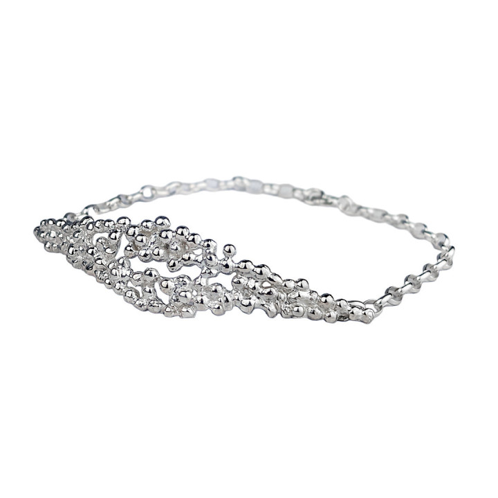 Sirokoru Raekuuron jälkeen After the Hailstorm Silver Bracelet with Blue Stone 19cm