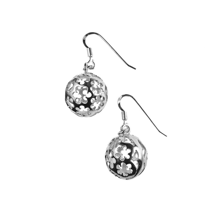 Sirokoru Niittykukka Pallo Meadow Flower Ball Silver Earrings