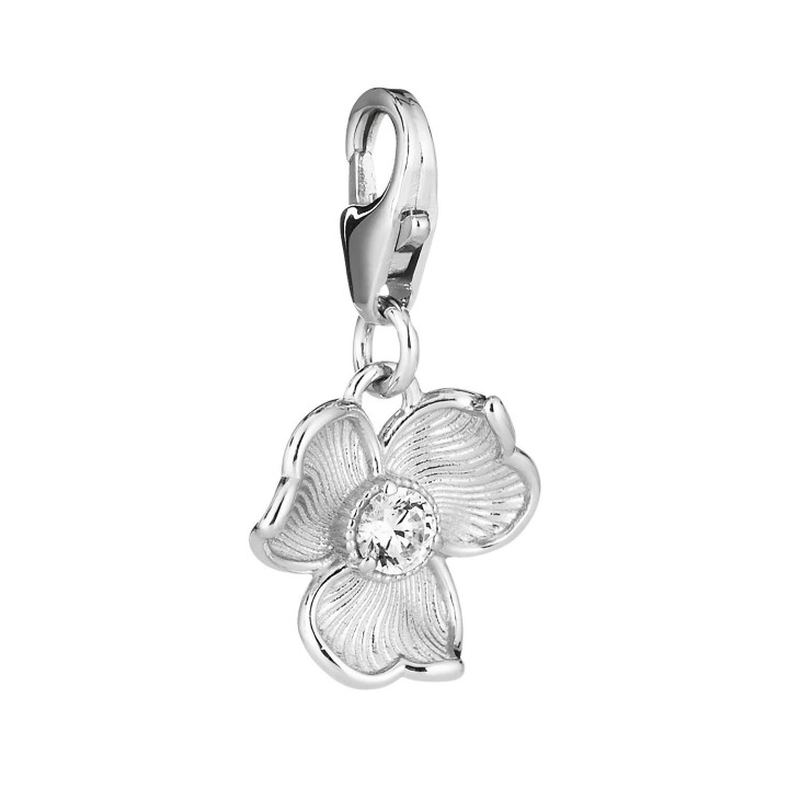 Lumoava Anna Charm-Silberanhänger mit hellem Zirkonia