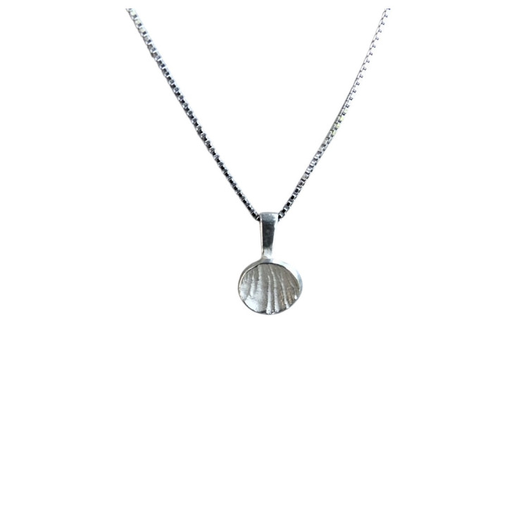 Sirokoru Simpukka Shell Silver Pendant Small with Chain 45 cm