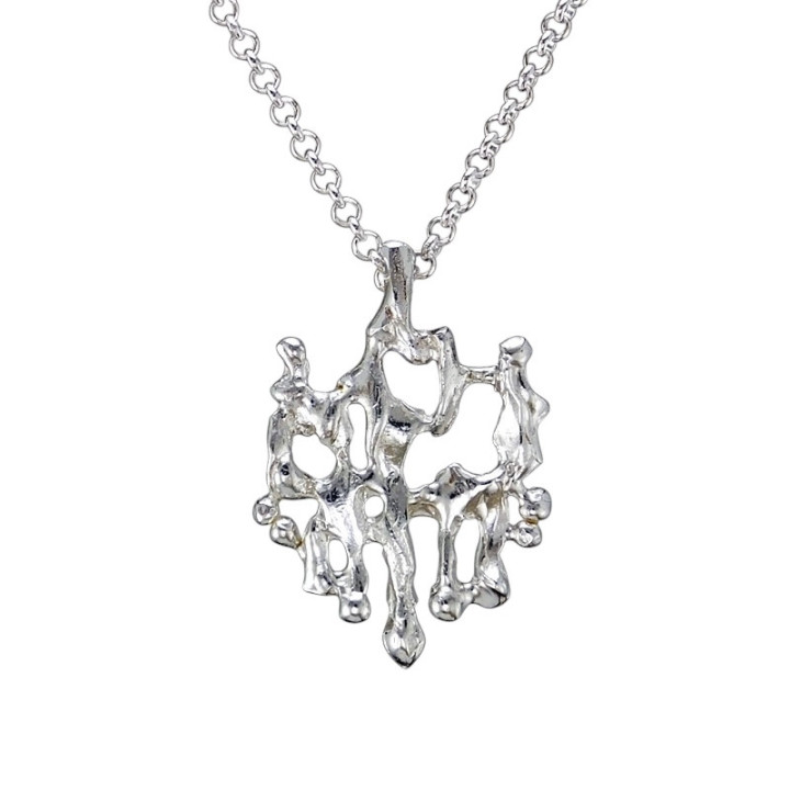 Sirokoru Finlandia Silver Pendant Rounded with Bean Chain 50 cm
