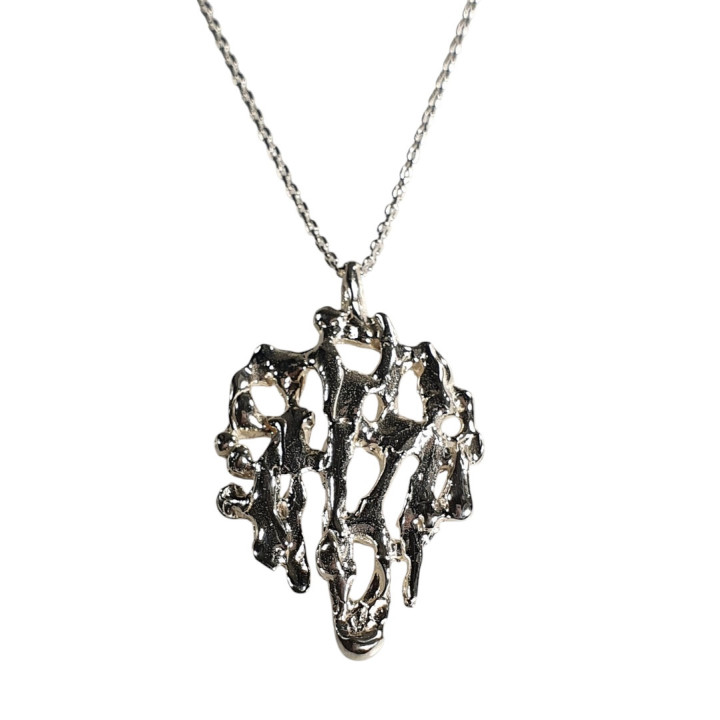 Sirokoru Finlandia Silver Pendant Oval with Chain 50 cm