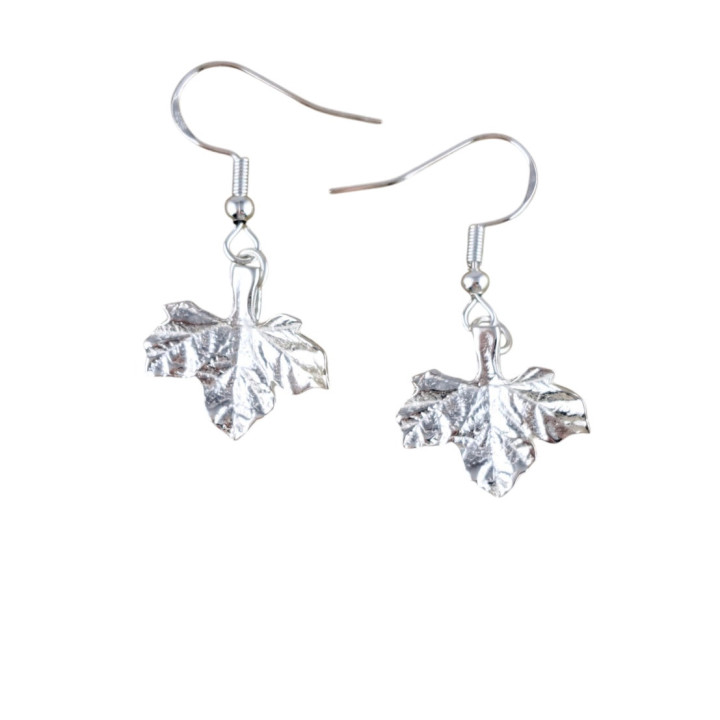 Sirokoru Lakanlehti Cloudberry Leaf Silver Earrings