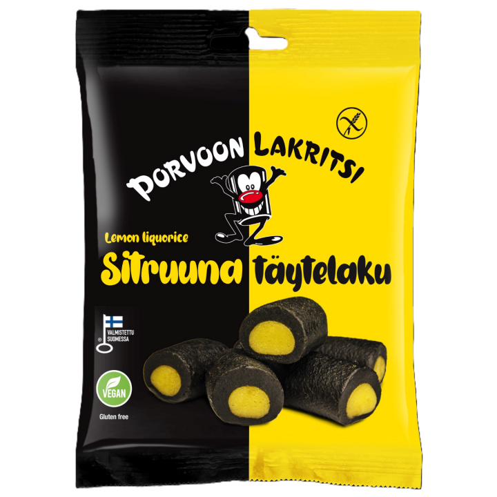 Porvoon Lakritsi Lakritz mit Zitronenfüllung glutenfrei 150g