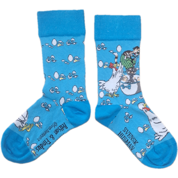Svensk Husman Pettersson & Findus Socken für Erwachsene Blau