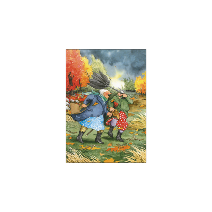 Inge Löök Postkarte Frauen beim Herbstspaziergang  10,5 x 14,8 cm