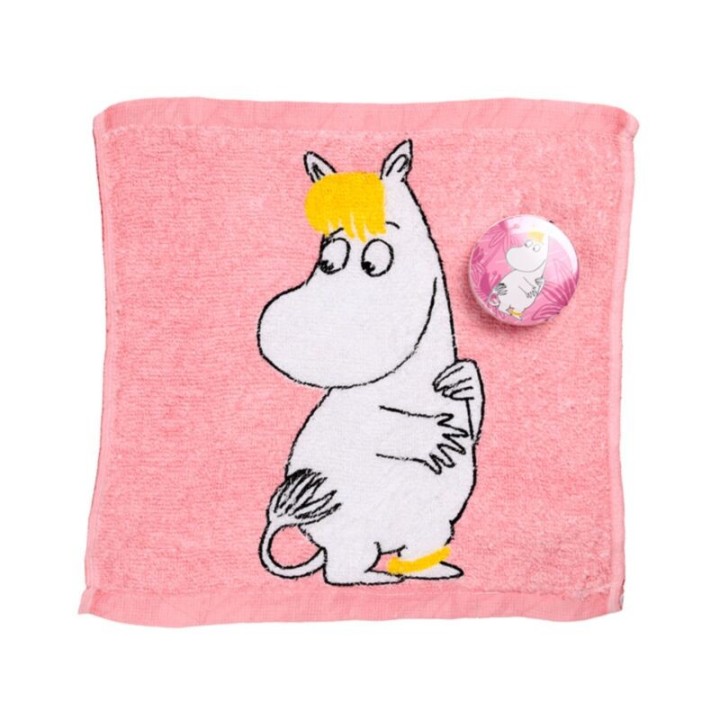 Puckator Moomin Tammi Compressed Travel Hand Towel Snorkmaiden Pink 30x30 cm