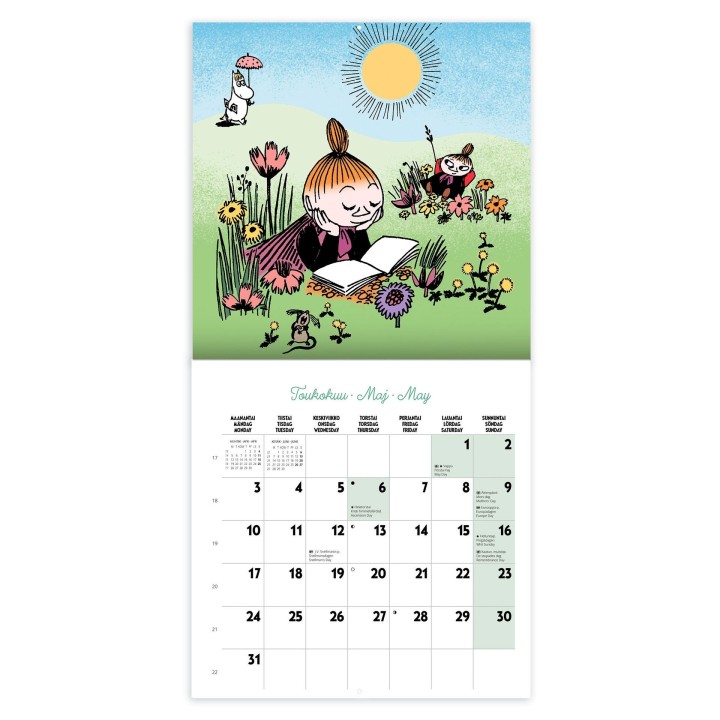 Putinki Moomin 2027 Wall Calendar small 20x20 cm