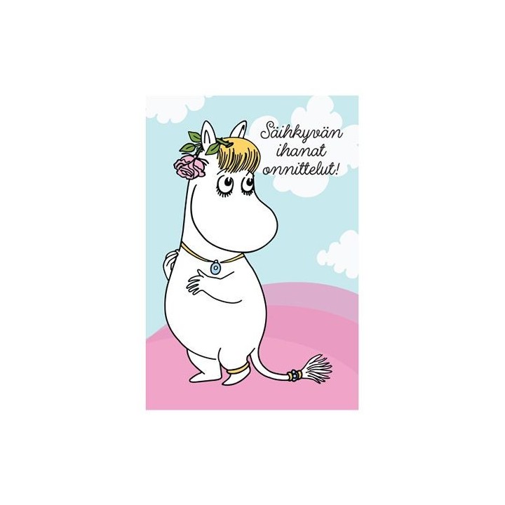 Karto Mumin Postkarte Snorkfräulein "Säihkyvän ihanat onnittelut" 10,5 x 14,8 cm