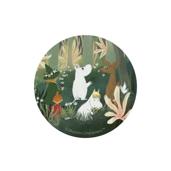 Karto Mumin Magnet Medium Im Wald Grün 5,5 cm