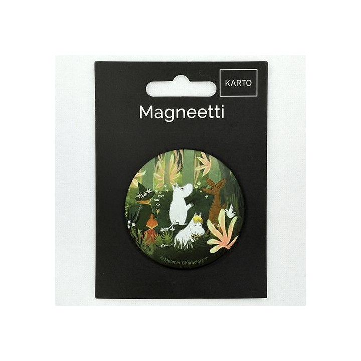 Karto Mumin Magnet Medium Im Wald Grün 5,5 cm