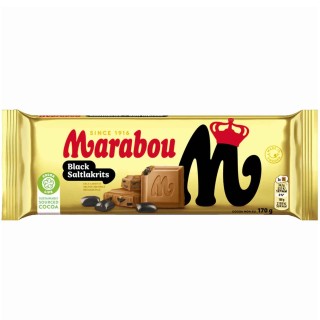 Marabou Milk Chocolate with Salty Liquorice Pieces Tablet 170g