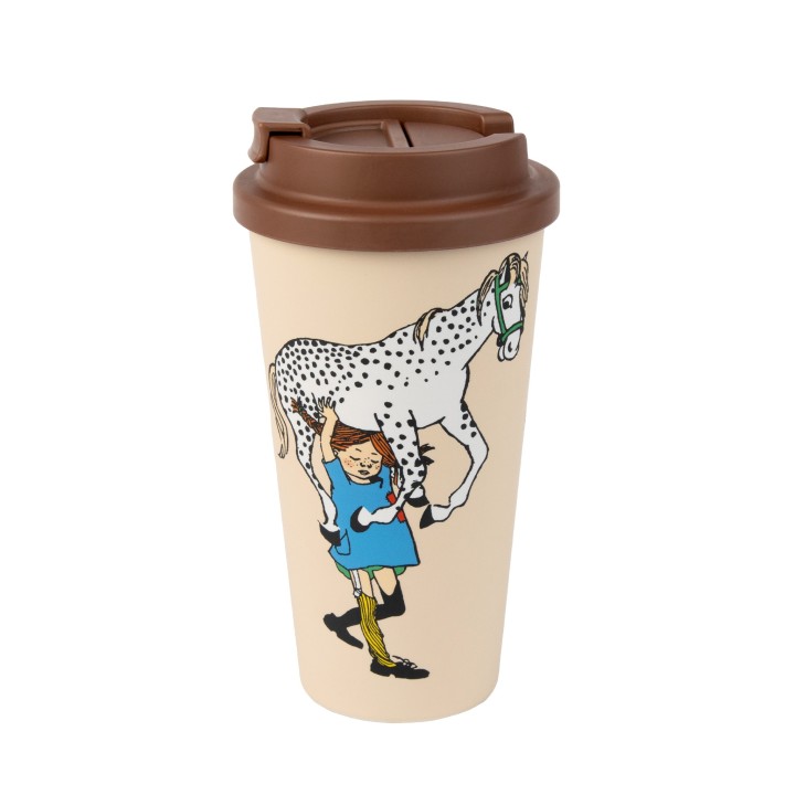 Nordic Buddies Pippi Langstrumpf To Go Kaffeebecher Beige 0,45l