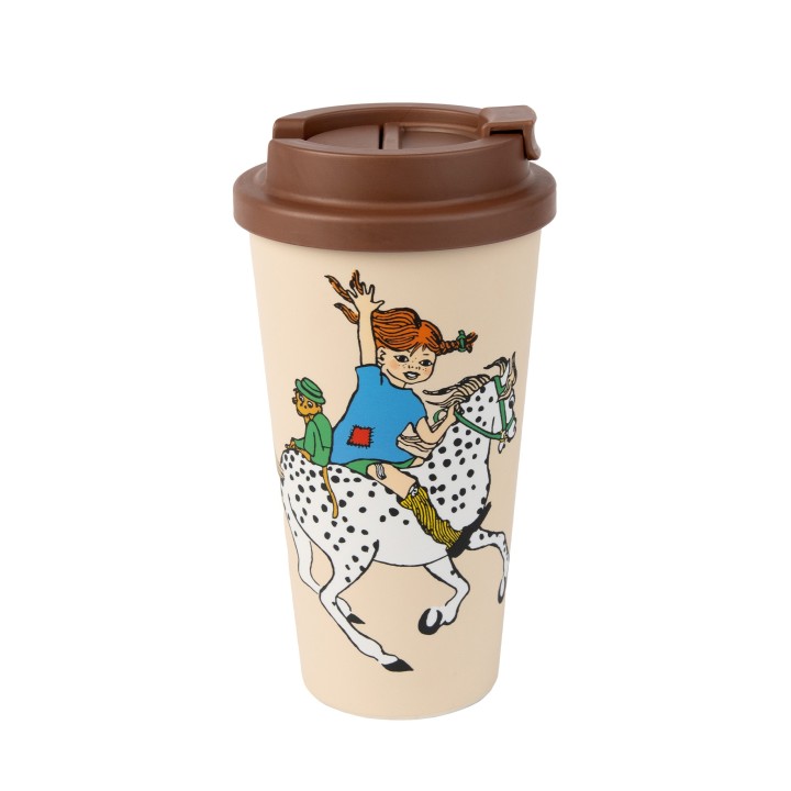Nordic Buddies Pippi Langstrumpf To Go Kaffeebecher Beige 0,45l