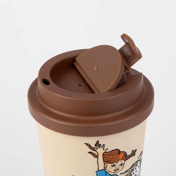 Nordic Buddies Pippi Langstrumpf To Go Kaffeebecher Beige 0,45l