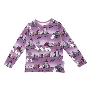 Martinex Moomin Moonlight Night Kids Long-sleeve Shirt Lila