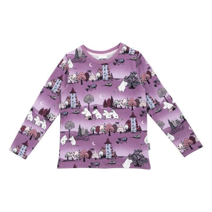 Martinex Moomin Moonlight Night Kids Long-sleeve Shirt Lila