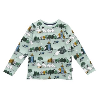 Martinex Moomin Moonlight Night Kids Long-sleeve Shirt Green