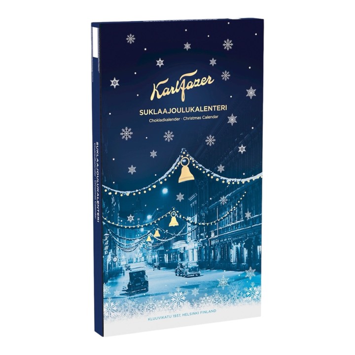 Fazer Adventskalender mit verschiedenen Schokoladenpralinen 200g