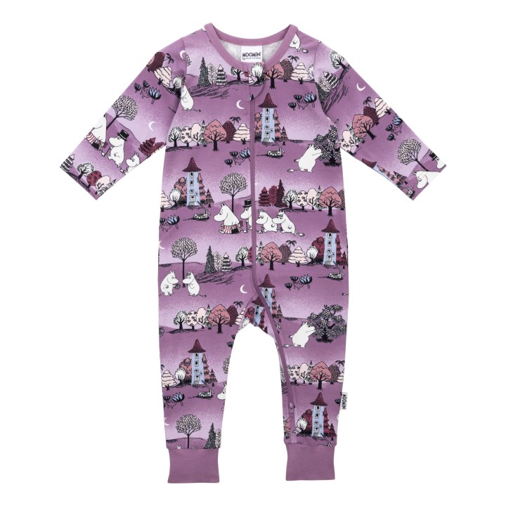 Martinex Moomin Moonlight Night Baby Sleepsuit Lila