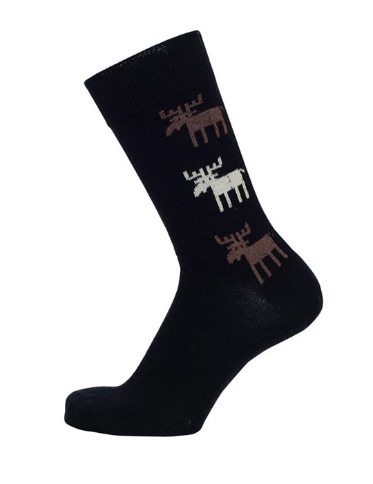 Bengt & Lotta, Merino Woll Socks, Moose black melange medium, 2 sizes