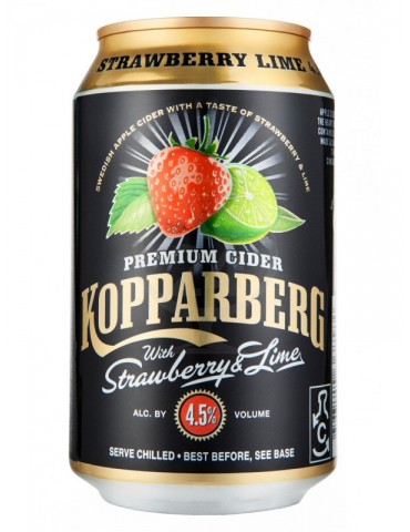 Kopparberg, Premium Strawberry & Lime, Erdbeer-Limetten-Cider 4,5% 0,33l