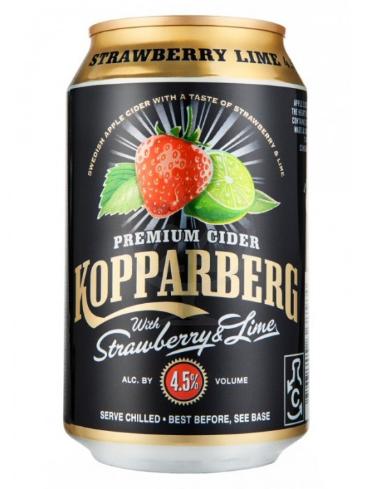 Kopparberg, Premium Strawberry & Lime, Erdbeer-Limetten-Cider 4,5% 0,33l