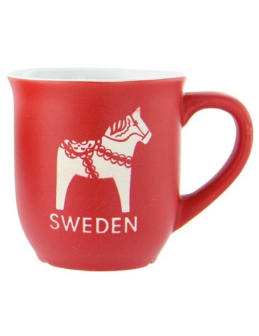Jazz Dala Horse Sweden, Ceramic Mug, red