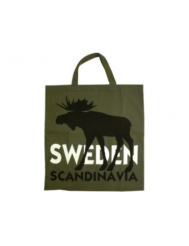 Cotton Bag, Sweden Scandinavia, olive green