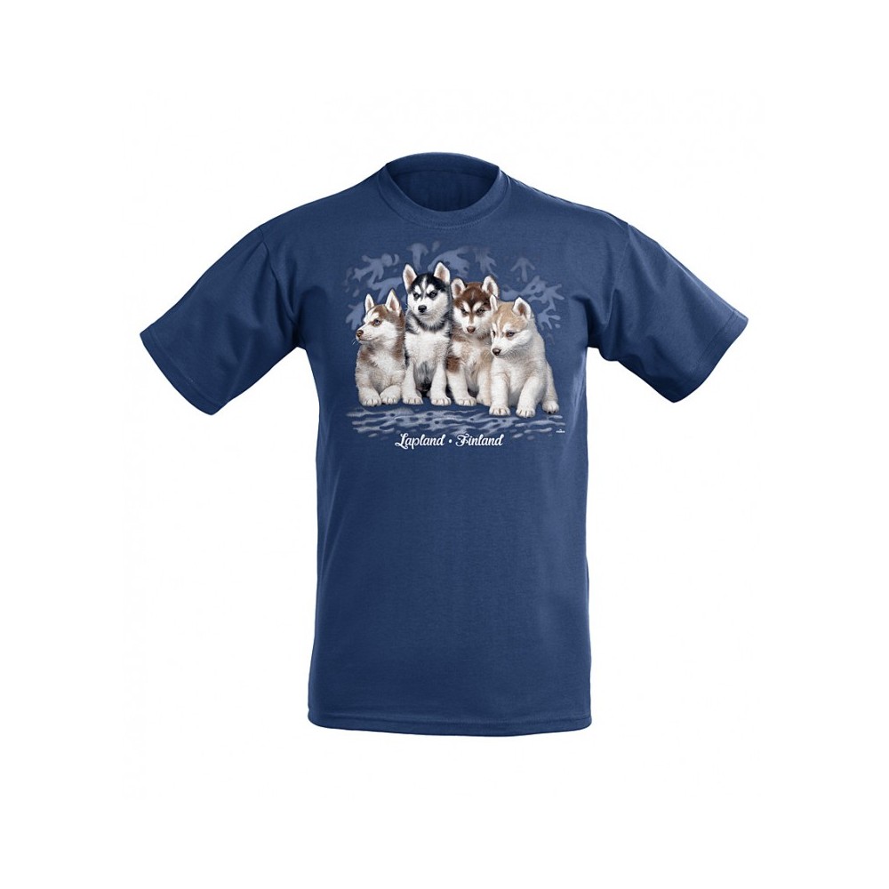 T-Shirt Kinder Husky-Welpen