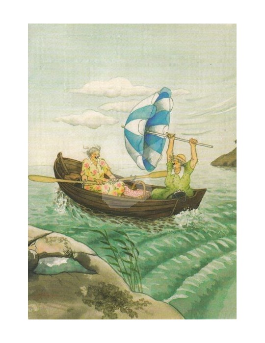 Inge Löök, Postcard, Women Sailing
