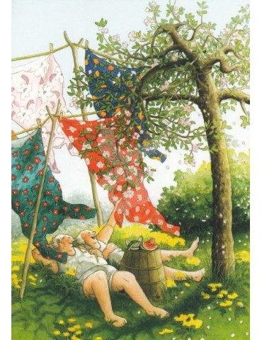 Inge Löök, Postcard, Women are Lying in the Grass