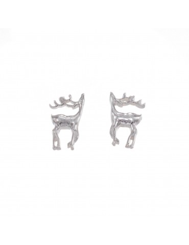 Silver Bar, Reindeer, Stud Earrings