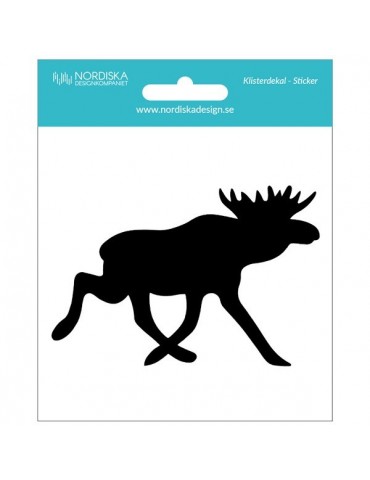 Sticker, Elk black 10cm