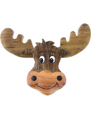 Elk Head, Magnet, Wood