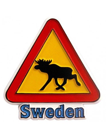 Magnet, Elch-Warnung "Sweden"