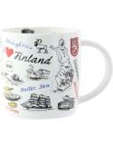 Mug, Finland Drawings white 0,37l