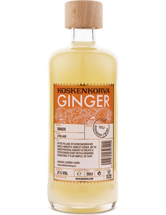 Koskenkorva, Ginger, Finnischer Ingwerschnaps 21% 0,5l
