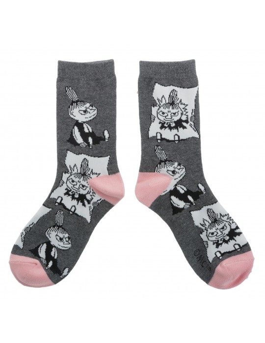 Nordic Buddies, Moomin, Socks for Women, Little My Thinking, 36-42 gray