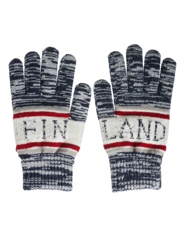 Robin Ruth, Original Finland Touchscreen, Handschuche für Erwachsene, dunkelblau-grau-rot