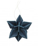 Lovi, 3D Wooden Decoration, Star 5cm dark blue